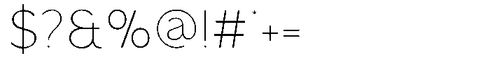 Malega Thin Font OTHER CHARS