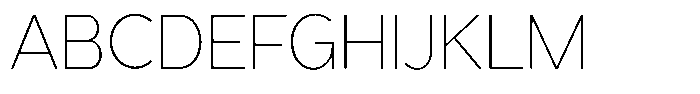 Malega Thin Font UPPERCASE