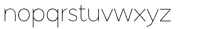 Malega Thin Font LOWERCASE