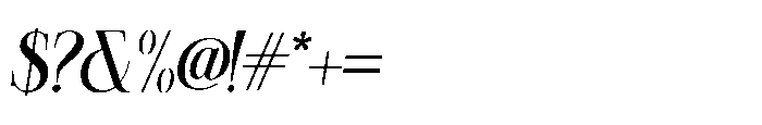 Malika Rosse Italic Font OTHER CHARS