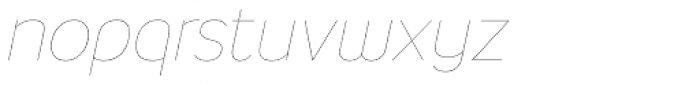 Malina Ultra Light Italic Font LOWERCASE