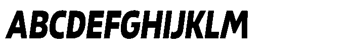 Malisan Black Slant Condensed Font UPPERCASE