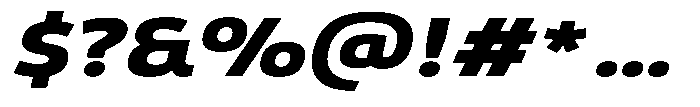 Malisan Black Slant Expanded Font OTHER CHARS