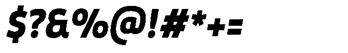 Malisan Black Slant Semi Condensed Font OTHER CHARS