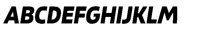 Malisan Black Slant Semi Condensed Font UPPERCASE