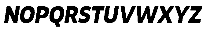 Malisan Black Slant Semi Condensed Font UPPERCASE