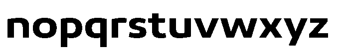 Malisan Bold Semi Expanded Font LOWERCASE