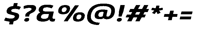Malisan Bold Slant Expanded Font OTHER CHARS