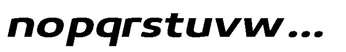 Malisan Bold Slant Expanded Font LOWERCASE