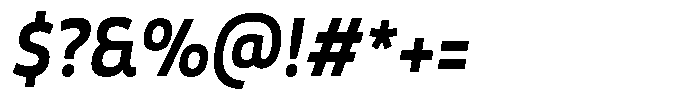 Malisan Bold Slant Semi Condensed Font OTHER CHARS