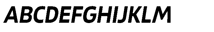 Malisan Bold Slant Semi Condensed Font UPPERCASE