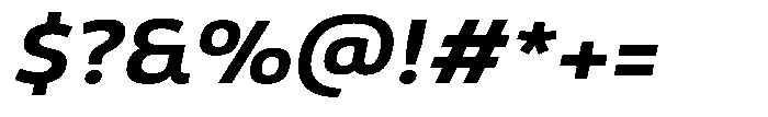 Malisan Bold Slant Semi Expanded Font OTHER CHARS