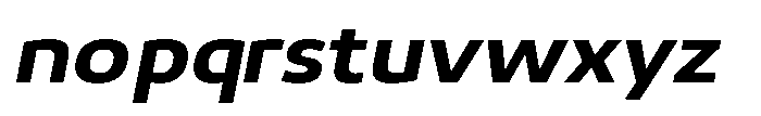 Malisan Bold Slant Semi Expanded Font LOWERCASE