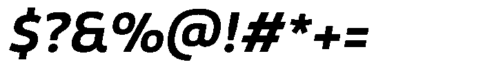 Malisan Bold Slant Font OTHER CHARS