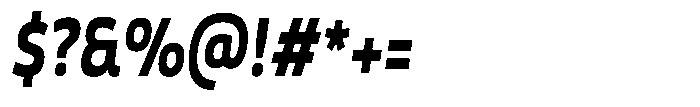 Malisan Extra Bold Slant Condensed Font OTHER CHARS