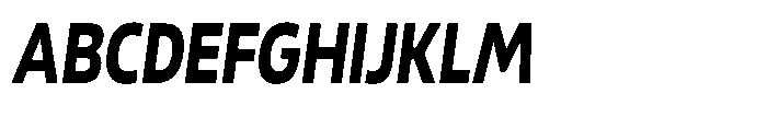 Malisan Extra Bold Slant Condensed Font UPPERCASE
