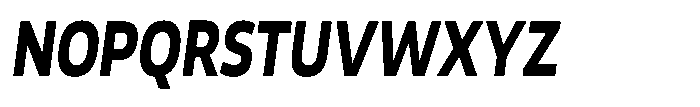 Malisan Extra Bold Slant Condensed Font UPPERCASE