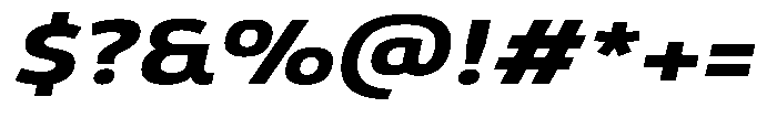 Malisan Extra Bold Slant Exp Font OTHER CHARS
