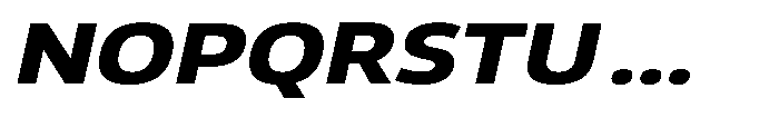Malisan Extra Bold Slant Exp Font UPPERCASE