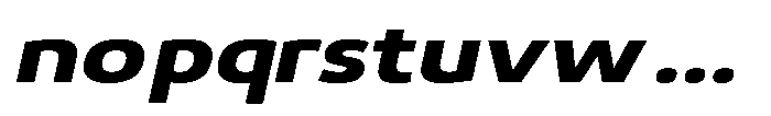 Malisan Extra Bold Slant Exp Font LOWERCASE