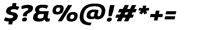 Malisan Extra Bold Slant Sem Exp Font OTHER CHARS