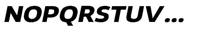 Malisan Extra Bold Slant Sem Exp Font UPPERCASE