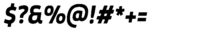 Malisan Extra Bold Slant Semi Condensed Font OTHER CHARS
