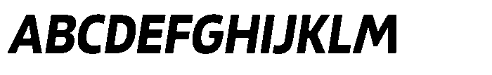 Malisan Extra Bold Slant Semi Condensed Font UPPERCASE
