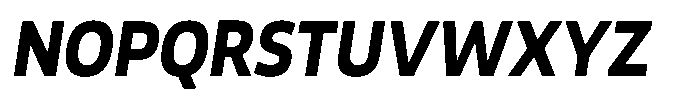 Malisan Extra Bold Slant Semi Condensed Font UPPERCASE