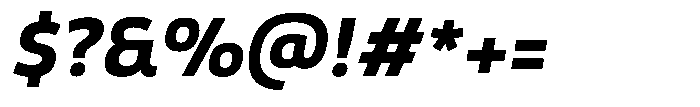 Malisan Extra Bold Slant Font OTHER CHARS