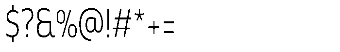 Malisan Extra Light Condensed Font OTHER CHARS