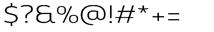 Malisan Extra Light Expanded Font OTHER CHARS