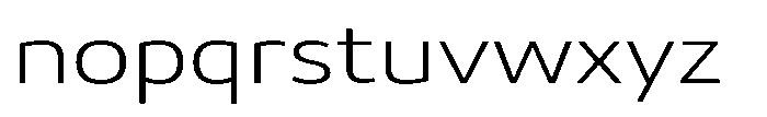 Malisan Extra Light Expanded Font LOWERCASE