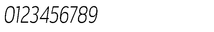 Malisan Extra Light Slant Condensed Font OTHER CHARS
