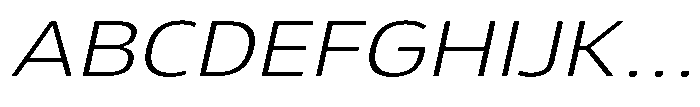Malisan Extra Light Slant Exp Font UPPERCASE