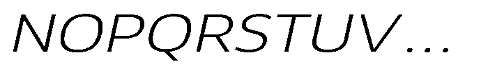 Malisan Extra Light Slant Exp Font UPPERCASE
