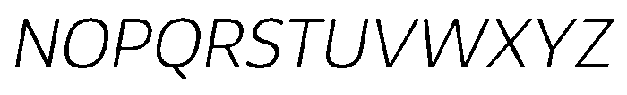 Malisan Extra Light Slant Font UPPERCASE