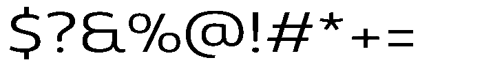 Malisan Light Expanded Font OTHER CHARS