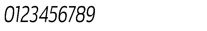 Malisan Light Slant Condensed Font OTHER CHARS