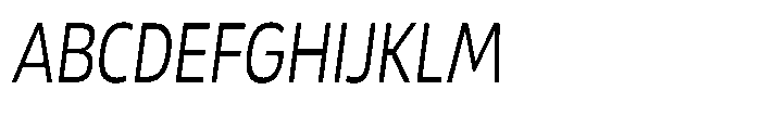 Malisan Light Slant Condensed Font UPPERCASE