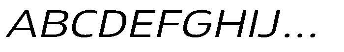 Malisan Light Slant Expanded Font UPPERCASE
