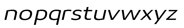Malisan Light Slant Expanded Font LOWERCASE