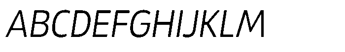 Malisan Light Slant Semi Condensed Font UPPERCASE