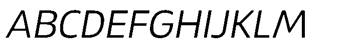 Malisan Light Slant Font UPPERCASE