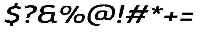 Malisan Medium Slant Expanded Font OTHER CHARS
