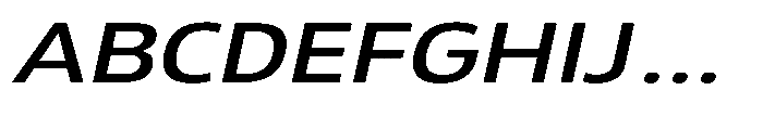 Malisan Medium Slant Expanded Font UPPERCASE