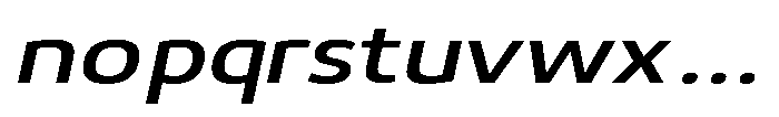 Malisan Medium Slant Expanded Font LOWERCASE