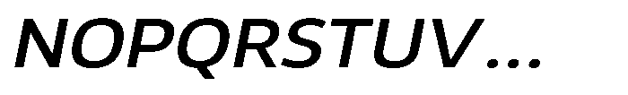 Malisan Medium Slant Sem Exp Font UPPERCASE