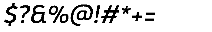 Malisan Medium Slant Font OTHER CHARS
