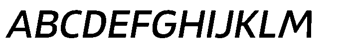 Malisan Medium Slant Font UPPERCASE